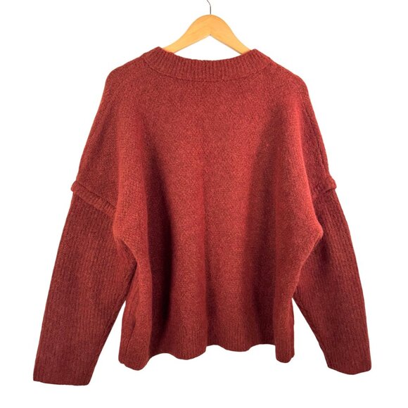 Madewell‎ Cable Havener Pullover Sweater hthr auburn sz XXL - Picture 3 of 7